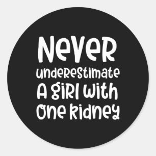 Sticker Rond Sensibilisation aux maladies du rein Fille Donateu