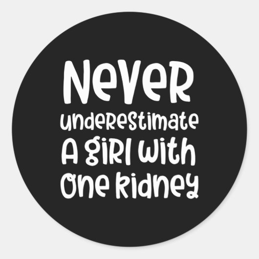 Sticker Rond Sensibilisation aux maladies du rein Fille Donateu (Devant)