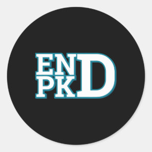 Sticker Rond Sensibilisation aux maladies du rein polykystique 