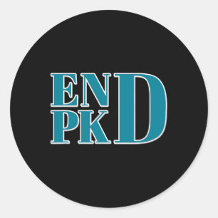 Sticker Rond Sensibilisation aux maladies du rein polykystique 