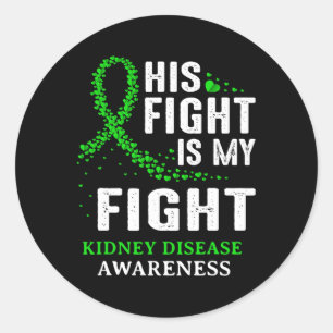 Sticker Rond Sensibilisation aux maladies du rein Survivant Gre