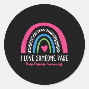 Sticker Rond Sensibilisation aux maladies rares - J'aime quelqu