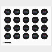 Sticker Rond Sensibilisation aux maladies rares Zebra Ribbon ma (Feuille)