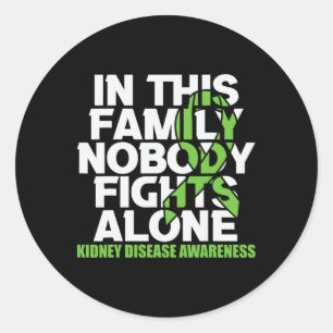 Sticker Rond Sensibilisation aux maladies rénales Ruban Famille