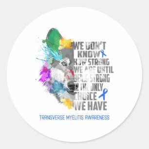 Sticker Rond Sensibilisation aux myélites transverses Cadeaux d
