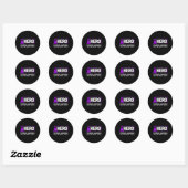 Sticker Rond Sensibilisation aux surdoses (Feuille)