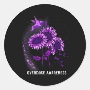 Sticker Rond Sensibilisation aux surdoses de tournesol de colib