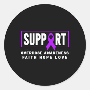Sticker Rond Sensibilisation aux surdoses - Soutien Sensibilisa