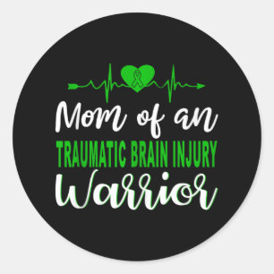 Sticker Rond Sensibilisation aux traumatismes cérébraux traumat