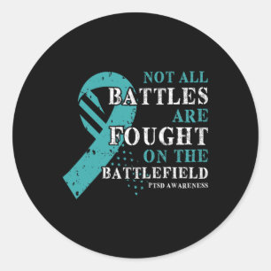 Sticker Rond Sensibilisation aux troubles du stress post-trauma