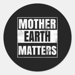 Sticker Rond Sensibilisation de l'environnement Planète durable