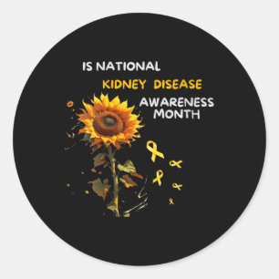 Sticker Rond Sensibilisation des femmes au cancer du rein tourn