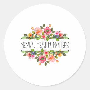 Sticker Rond Sensibilisation des Fleurs sauvages Vintages rétro