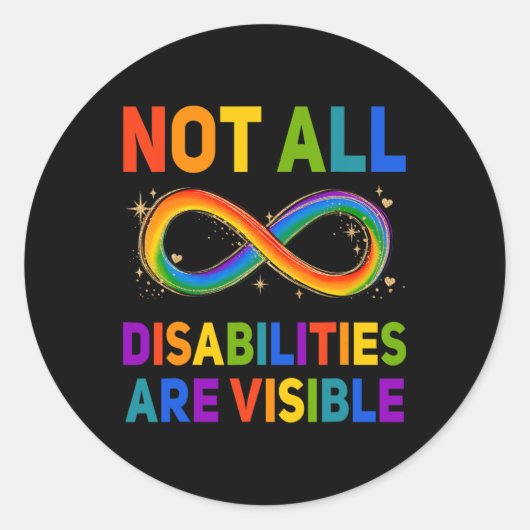 Sticker Rond Sensibilisation Des Handicapés Toutes Les Personne (Devant)