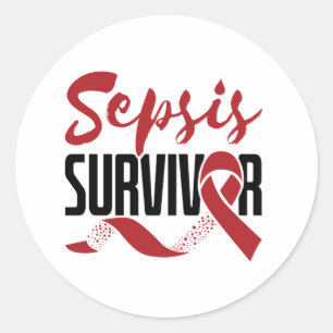 Sticker Rond Sensibilisation des survivants de la sepsis