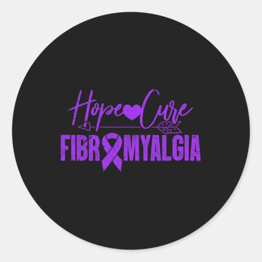 Sticker Rond Sensibilisation Espérance Cure Fibromyalgie Fibrom (Devant)
