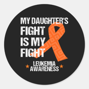 Sticker Rond Sensibilisation Fille Combattre Orange Ribbon Cade