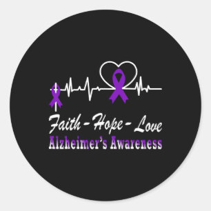 Sticker Rond Sensibilisation Heimerheimer Ribbon Violet Fin Du