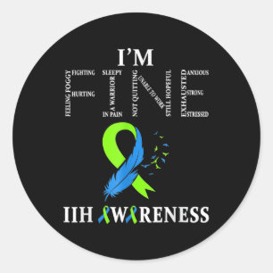 Sticker Rond Sensibilisation Idiopathique À L'Hypertension Intr