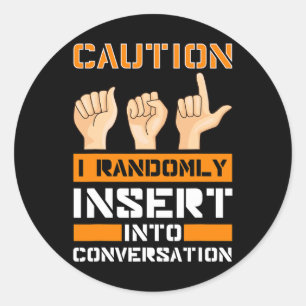 Sticker Rond Sensibilisation Langue des Signes Américaine Perte
