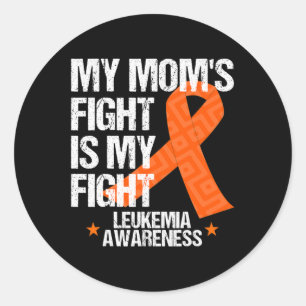 Sticker Rond Sensibilisation Maman Combattre Orange Ribbon Idée
