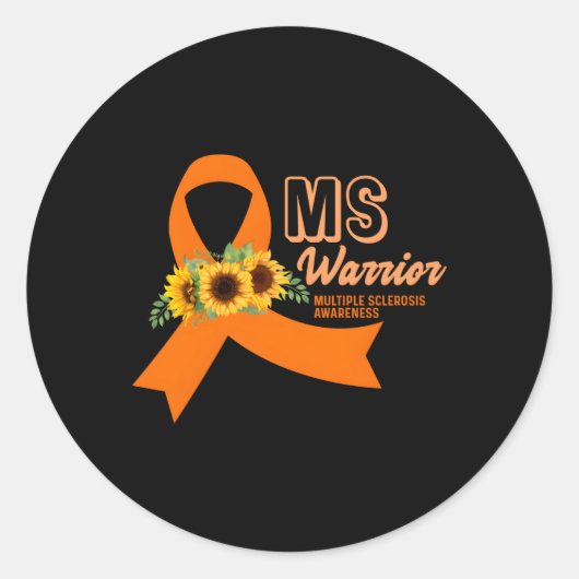 Sticker Rond Sensibilisation Mme Warrior Sensibilisation Mme Se (Devant)