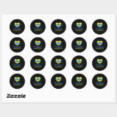 Sticker Rond Sensibilisation mondiale au syndrome de Down 21 ma (Feuille)