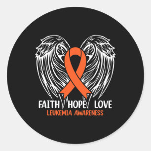 Sticker Rond Sensibilisation Orange Survivor Ribbon Hommes Femm