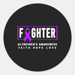Sticker Rond Sensibilisation - Purple Heimer’s Fighter