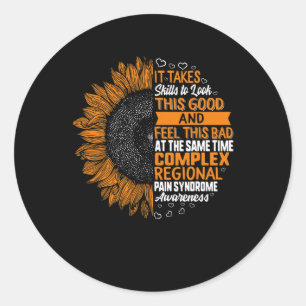 Sticker Rond Sensibilisation régionale complexe au syndrome de 