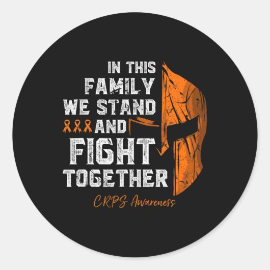 Sticker Rond Sensibilisation RSD-CRPS Soutien familial Guerrier (Devant)