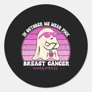 Sticker Rond Sensibilisation super au cancer du sein Nous porto
