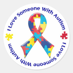 Sticker Rond Sensibilisation sur l'autisme