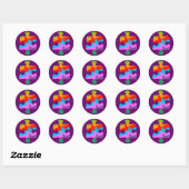 Sticker Rond Sensibilisation sur l'autisme (Feuille)