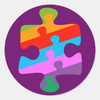 Sticker Rond Sensibilisation sur l'autisme