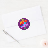Sticker Rond Sensibilisation sur l'autisme (Enveloppe)