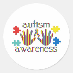 Sticker Rond Sensibilisation sur l'autisme