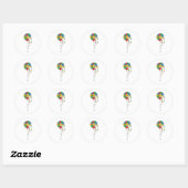 Sticker Rond Sensibilisation sur l'autisme Accepter Comprendre (Feuille)