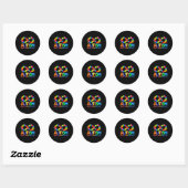 Sticker Rond Sensibilisation sur l'autisme Accepter Comprendre (Feuille)