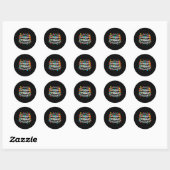 Sticker Rond Sensibilisation sur l'autisme Accepter l'amour Com (Feuille)