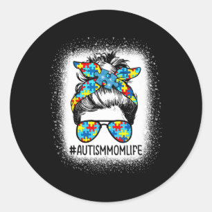 Sticker Rond Sensibilisation sur l'autisme Autisme Maman Vie Me