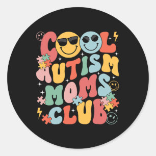 Sticker Rond Sensibilisation sur l'autisme Cool Autisme Moms Cl