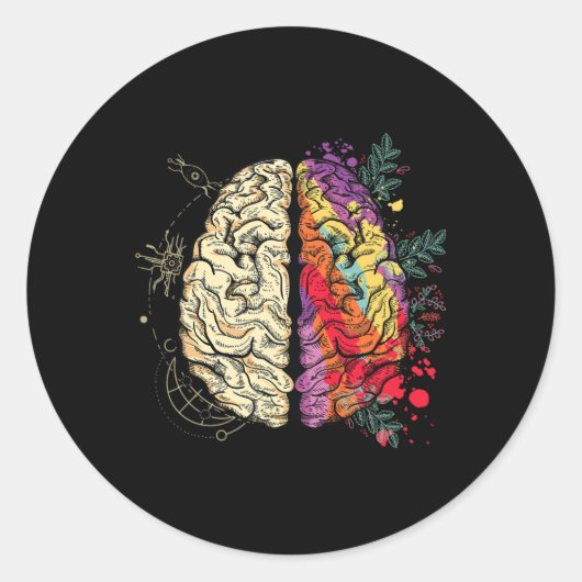 Sticker Rond Sensibilisation sur l'autisme de la santé mentale (Devant)