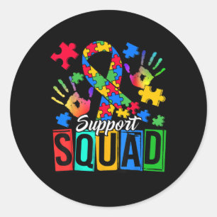 Sticker Rond Sensibilisation sur l'autisme Famille de soutien d
