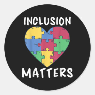 Sticker Rond Sensibilisation sur l'autisme, Inclusion S _1