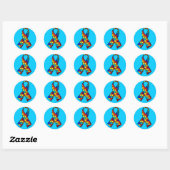Sticker Rond Sensibilisation sur l'autisme Jigsaw Puzzle Ruban  (Feuille)