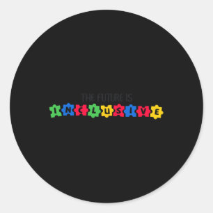 Sticker Rond Sensibilisation sur l'autisme L'Avenir Est Inclusi