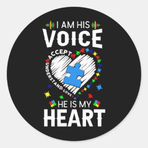 Sticker Rond Sensibilisation sur l'autisme Maman Je Suis Sa Voi