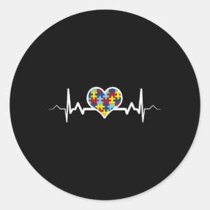 Sticker Rond Sensibilisation sur l'autisme - Puzzle de battemen