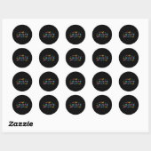 Sticker Rond Sensibilisation sur l'autisme Traite Ableisme Pas (Feuille)
